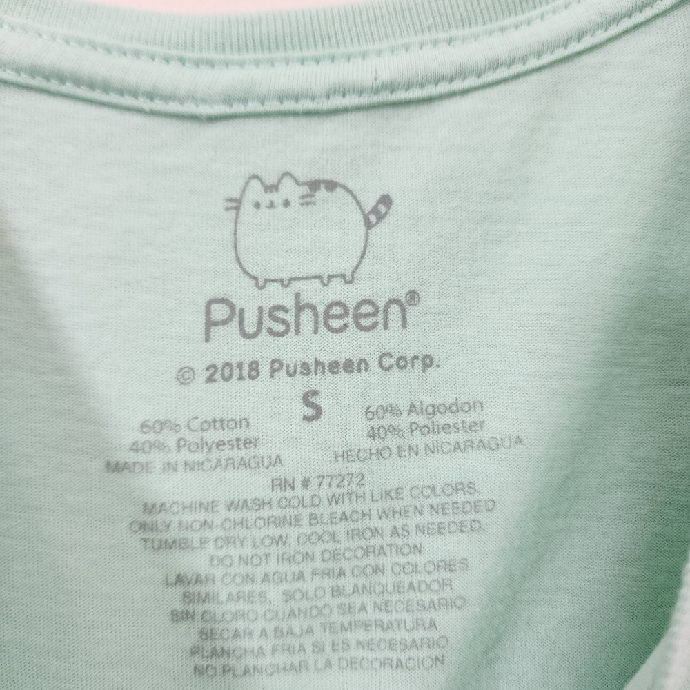 Pusheen cat my favorite things graphic short sleeve t-shirt woman's size small - Picture 6 of 8